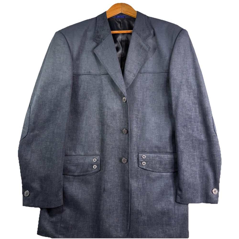 Blu Martini Rare Velour Blazer Men's 40R Elbow Patch Academic Sport Coat  EUC